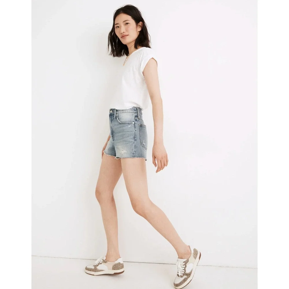 Madewell The Perfect Jean Short in Snyder Wash: TENCEL™‎ Denim Edition Size 27